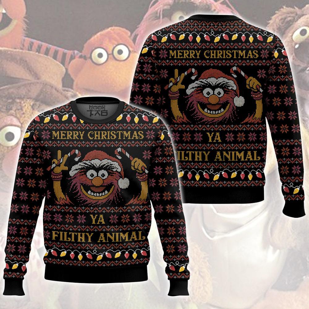 The Muppet Show, Animal Muppet, Merry Christmas Filthy Animal Ugly Sweater – Moonbestprint