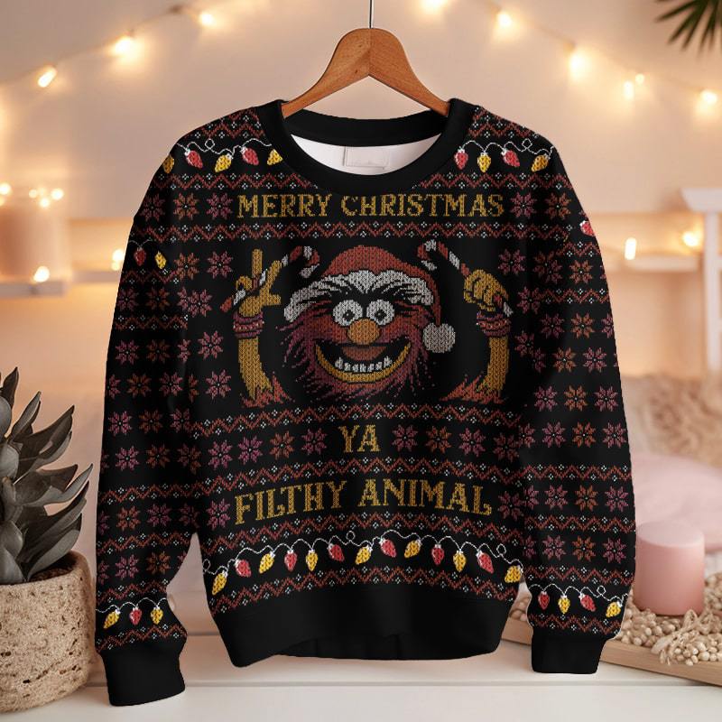 The Muppet Show, Animal Muppet, Merry Christmas Filthy Animal Ugly Sweater – Moonbestprint
