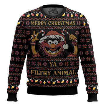 The Muppet Show, Animal Muppet, Merry Christmas Filthy Animal Ugly Sweater – Moonbestprint