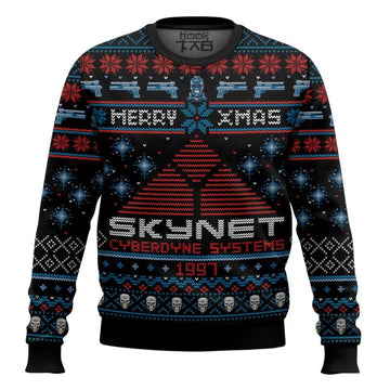 Terminator Skynet Christmas Ugly Sweater Black – Moonbestprint