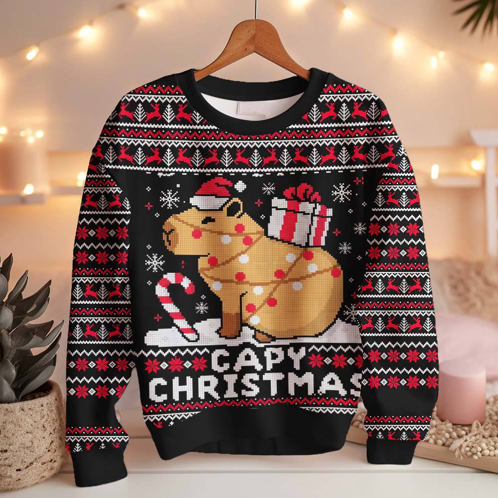 Capybara Ugly Christmas Sweater – Moonbestprint