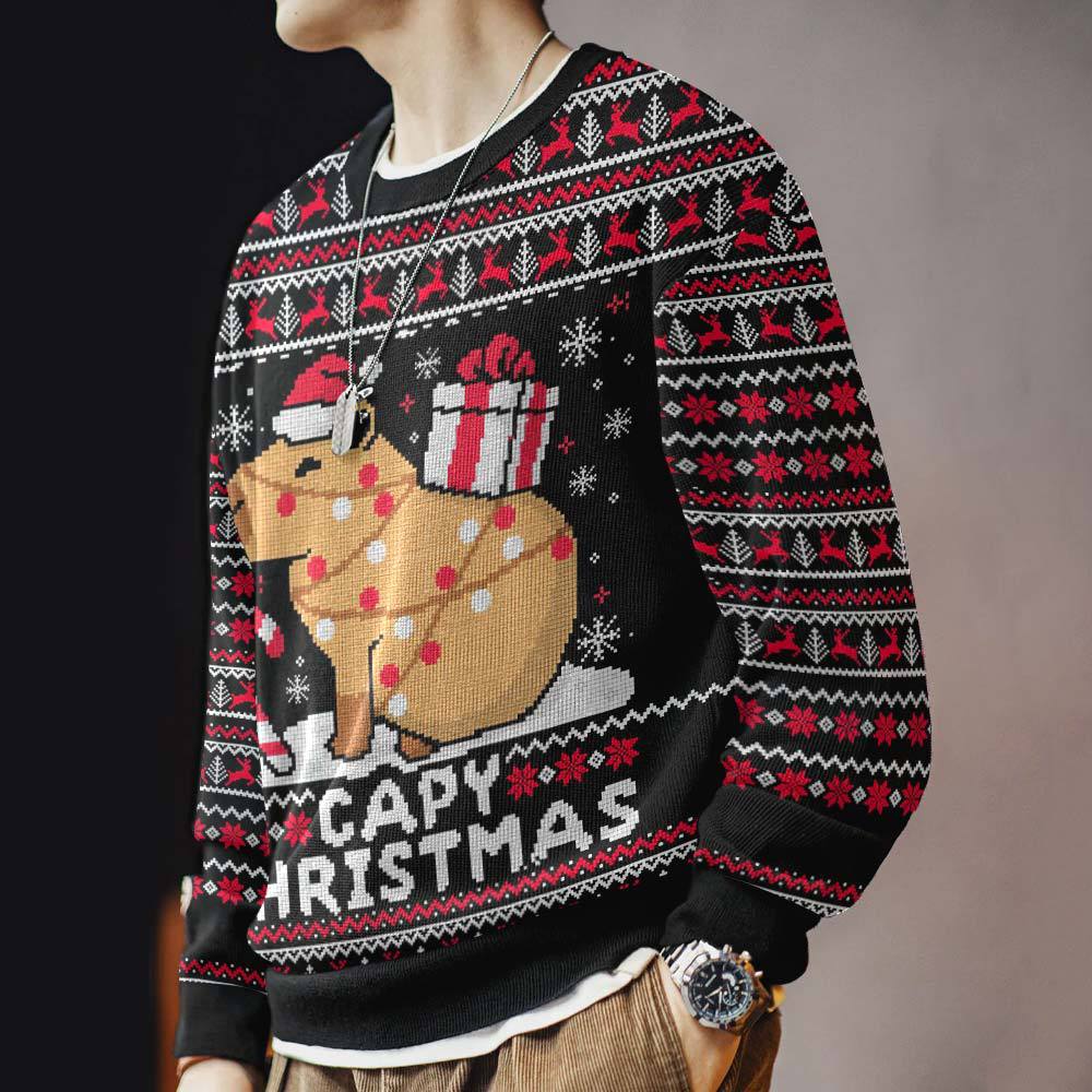 Capybara Ugly Christmas Sweater – Moonbestprint