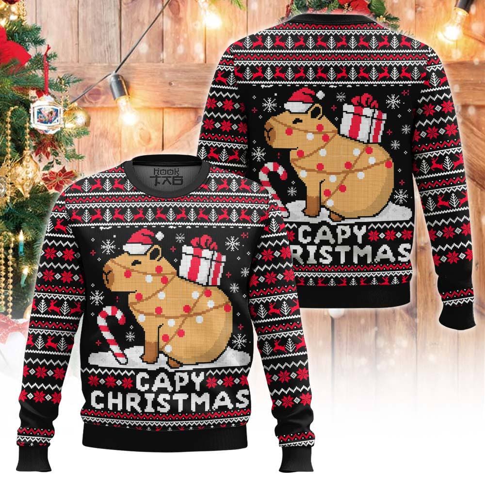 Capybara Ugly Christmas Sweater – Moonbestprint