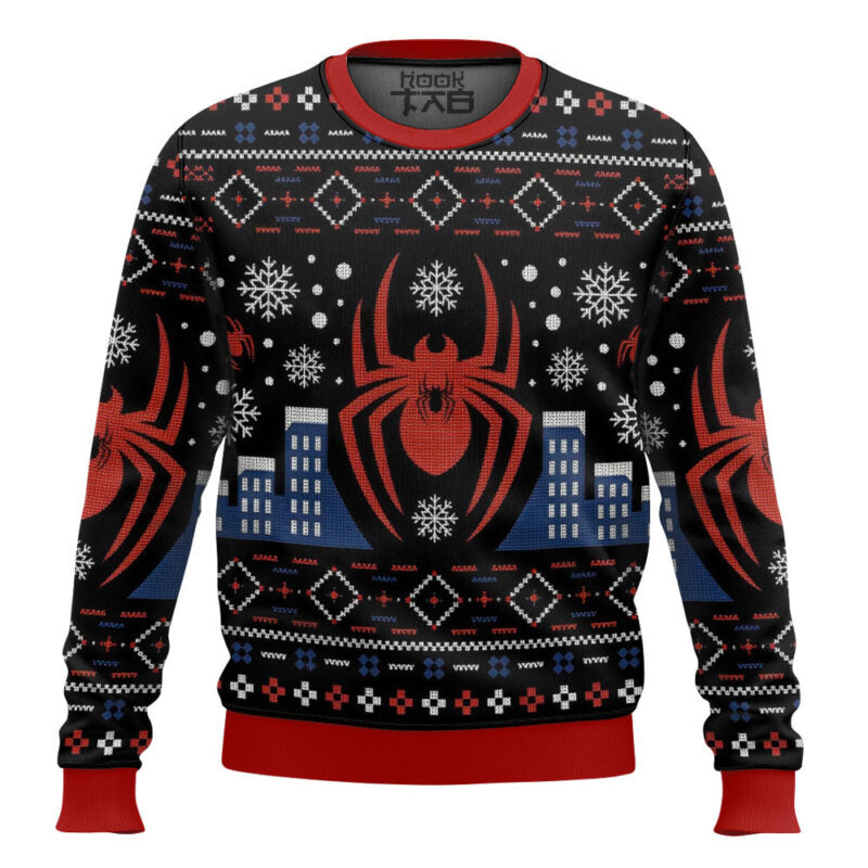 Spiderman,New York City Christmas Ugly Sweater – Moonbestprint