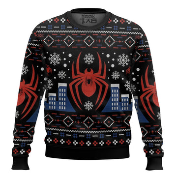 Spiderman,New York City Christmas Ugly Sweater – Moonbestprint