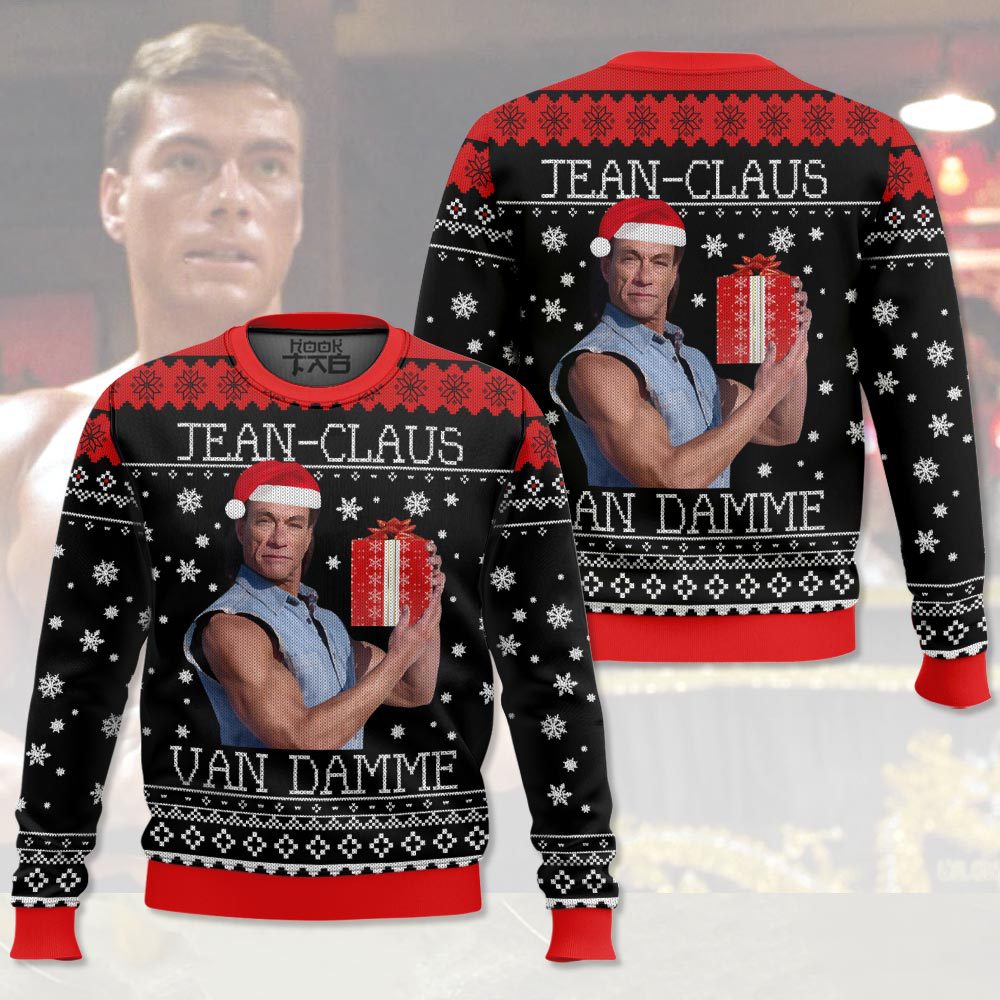 Jean Claus Van Damme Christmas Ugly Sweater – Moonbestprint
