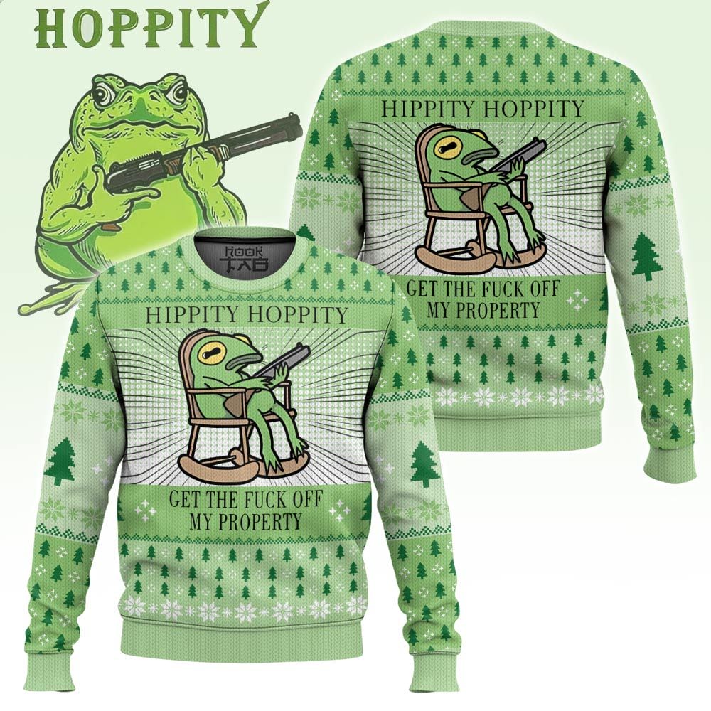 Hippity Hoppity Frog Meme Christmas Ugly Sweater – Moonbestprint