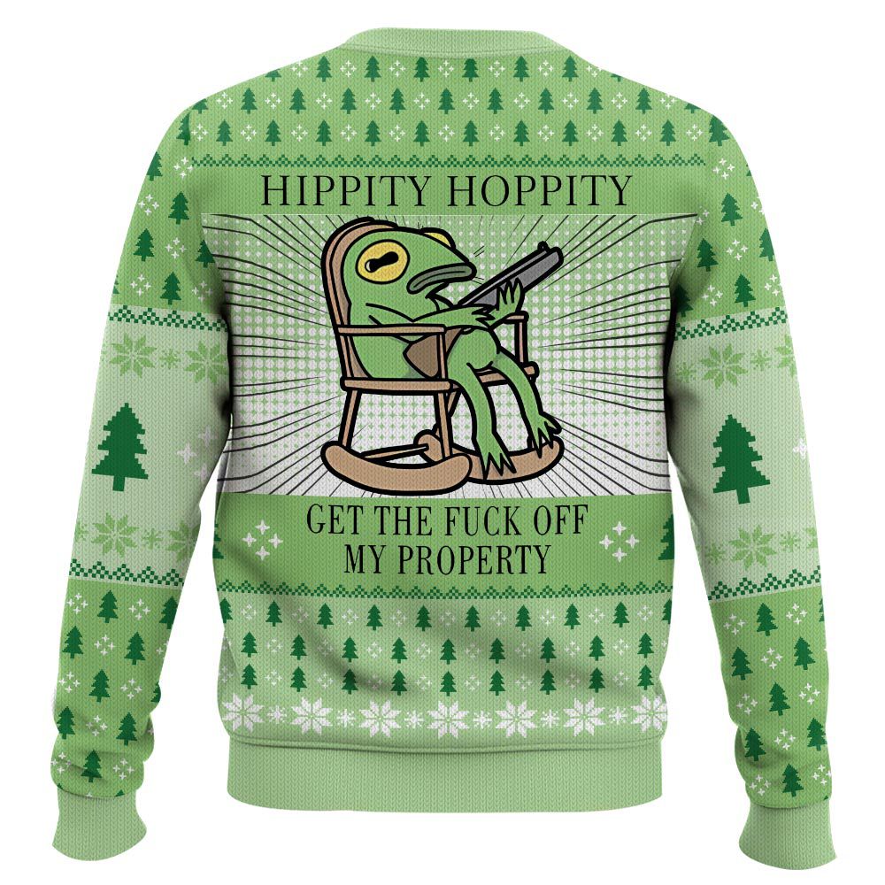 Hippity Hoppity Frog Meme Christmas Ugly Sweater – Moonbestprint