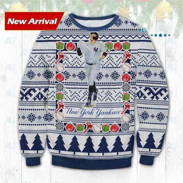 Aaron Jugde New York Yankees Ugly Christmas Sweater, MLB Christmas Sweater Moonbestprint