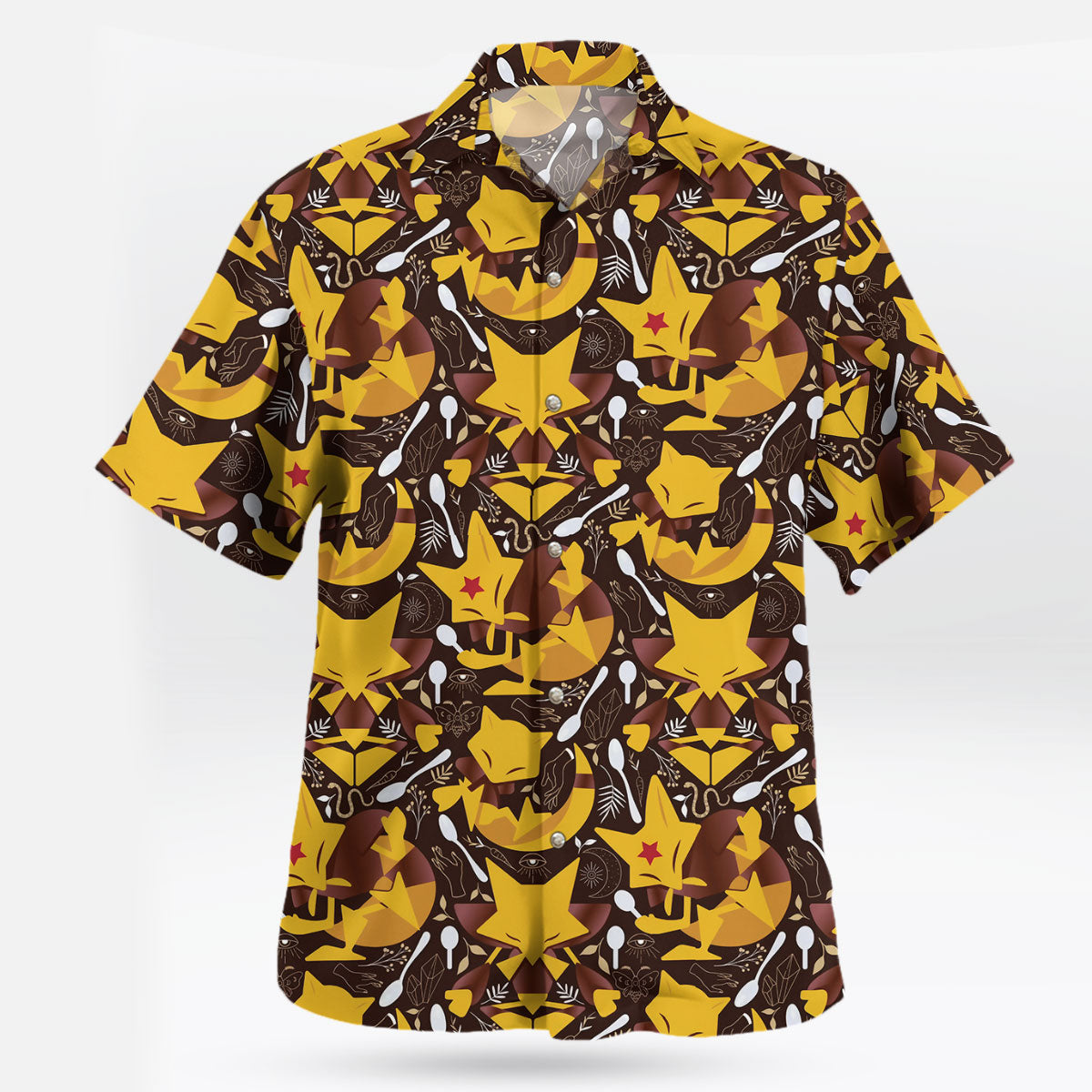 Abra Kadabra Alakazam Pokemon Hawaiian Shirt Retro Art – Moonbestprint