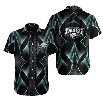 Abstract Wings Art Philadelphia Eagles Tropical Hawaiian Shirt - Moonbestprint