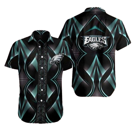 Abstract Wings Art Philadelphia Eagles Tropical Hawaiian Shirt - Moonbestprint