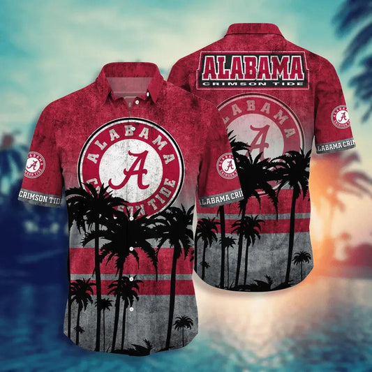 Alabama Crimson Tide Aloha Hawaiian Shirt, NCAA Hawaiian Shirt Moonbestprint