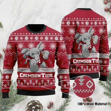 Alabama Crimson Tide Football Ugly Christmas Sweater, NCAA Christmas Sweater Moonbestprint