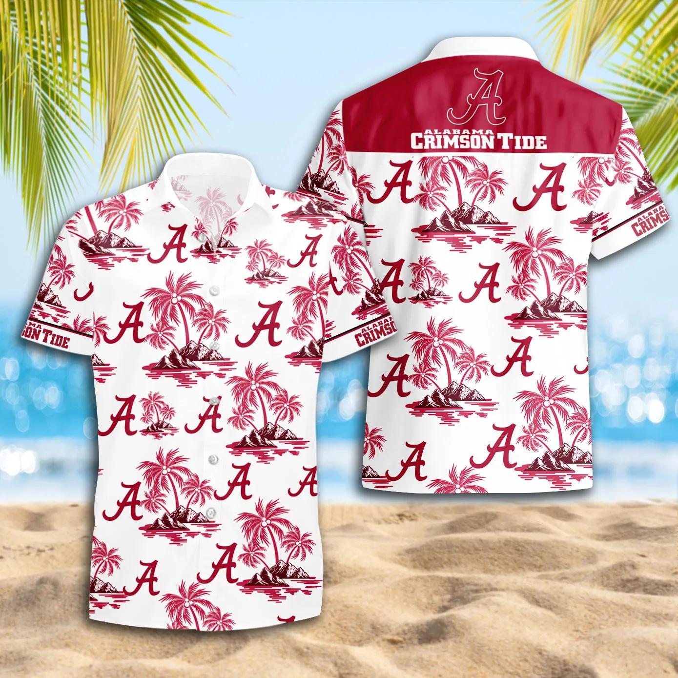 Alabama Crimson Tide Hawaii Shirt, NCAA Hawaiian Shirt Moonbestprint
