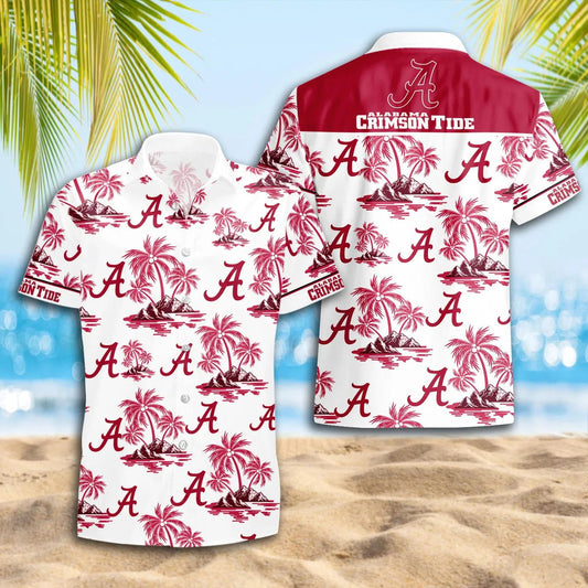 Alabama Crimson Tide Hawaii Shirt, NCAA Hawaiian Shirt Moonbestprint