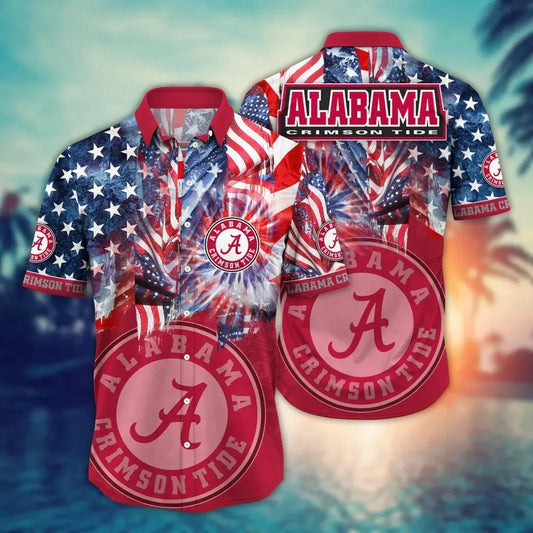 Alabama Crimson Tide NCAA Flower Aloha Hawaiian Shirt 11, NCAA Hawaiian Shirt Moonbestprint