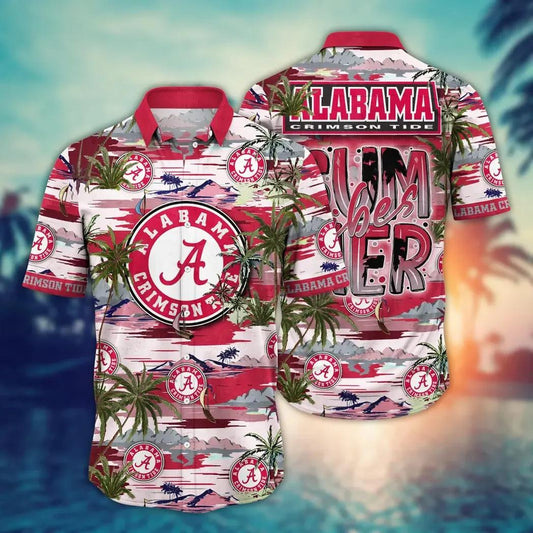 Alabama Crimson Tide NCAA Flower Aloha Hawaiian Shirt 8, NCAA Hawaiian Shirt Moonbestprint