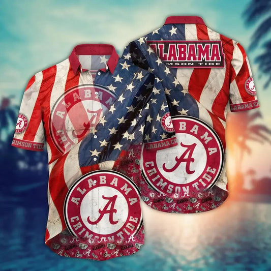 Alabama Crimson Tide NCAA Flower Aloha Hawaiian Shirt 9, NCAA Hawaiian Shirt Moonbestprint