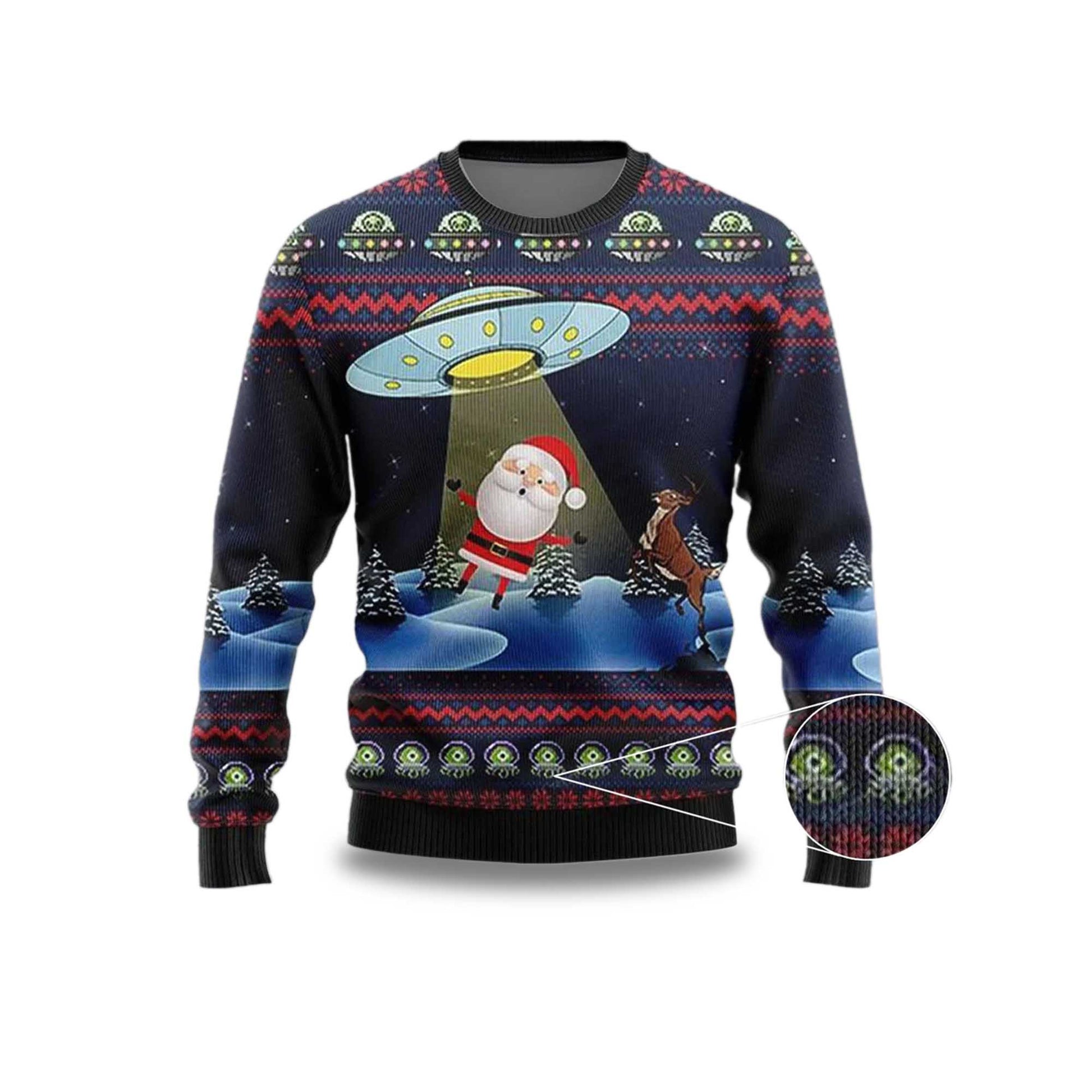 2026 Alien Ugly Christmas Sweater Funny Santa Xmas Sweater Christmas Moonbestprint