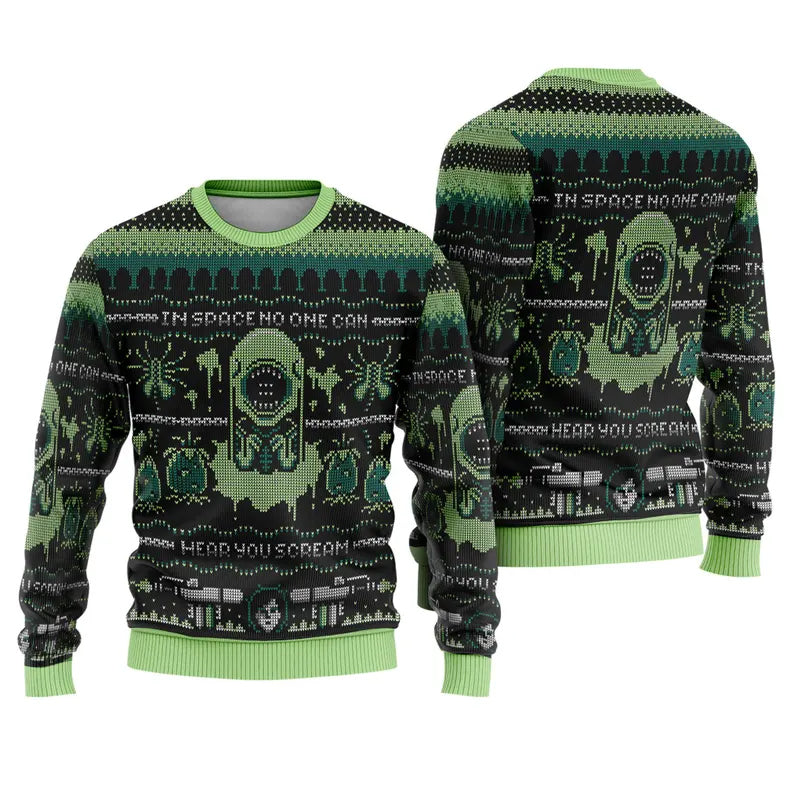 Alien Xenomorph Ugly Christmas Sweater – Moonbestprint
