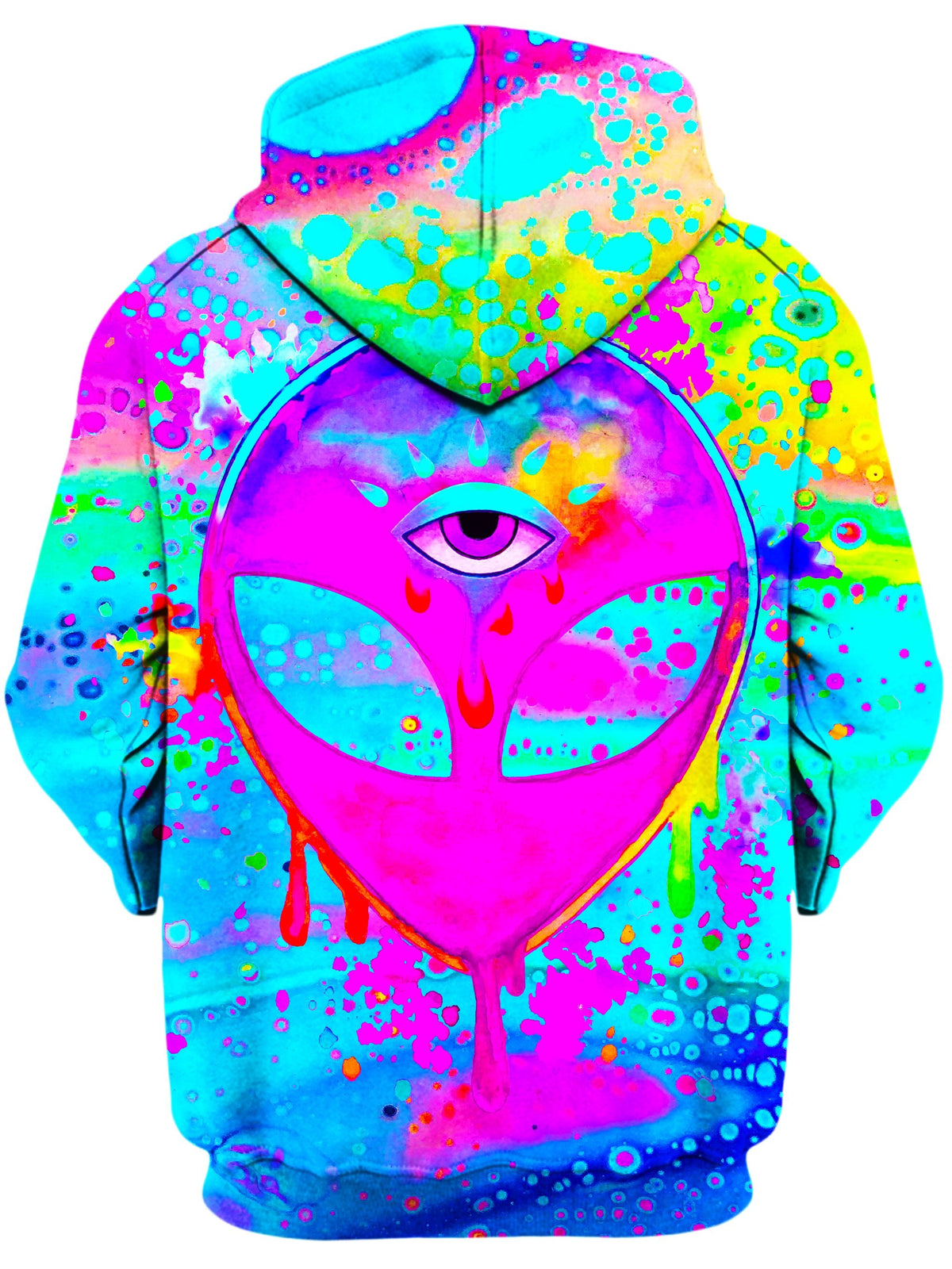 Alien Melt Pink Unisex Zip-Up Hoodie -Moonbestprint