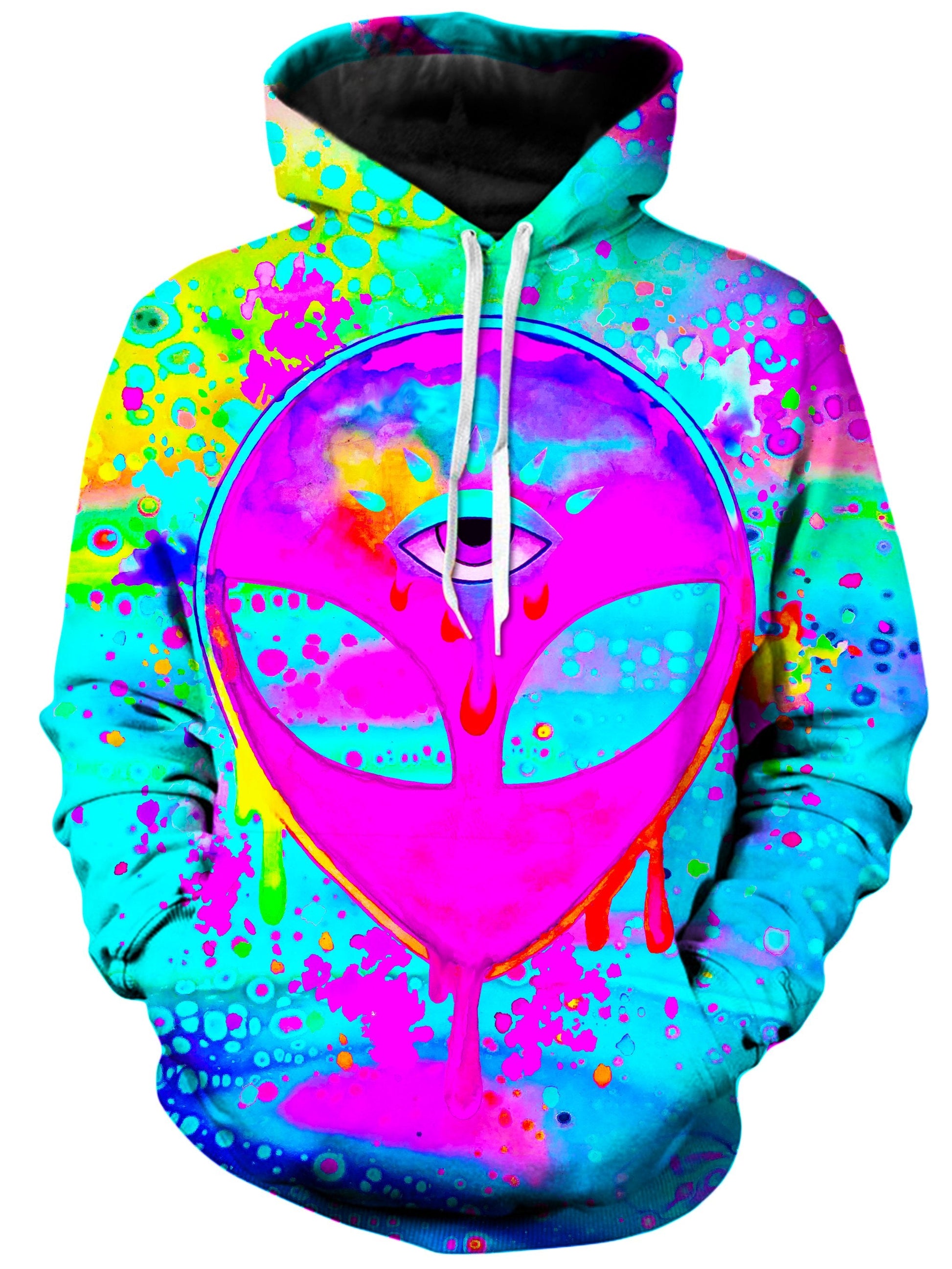 Alien Melt Pink Unisex Hoodie -Moonbestprint