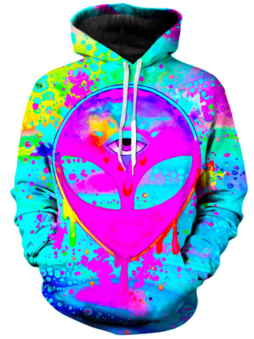Alien Melt Pink Unisex Hoodie -Moonbestprint