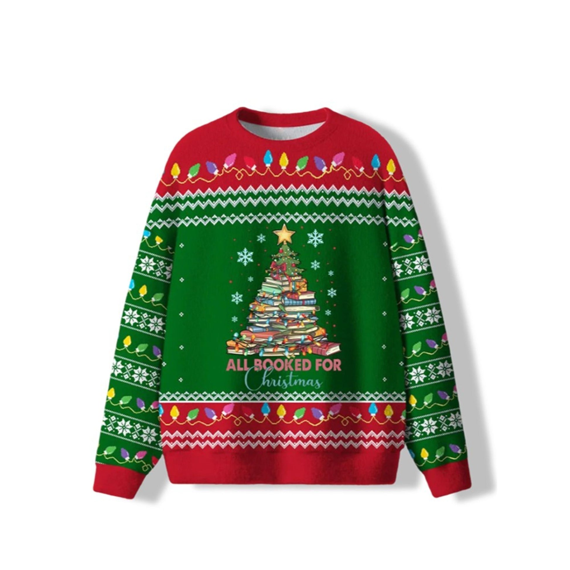 All Booked For Christmas Ugly Sweater 2026 Christmas - Moonbestprint