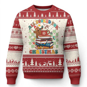All Booked For Christmas Ugly Sweater - Moonbestprint