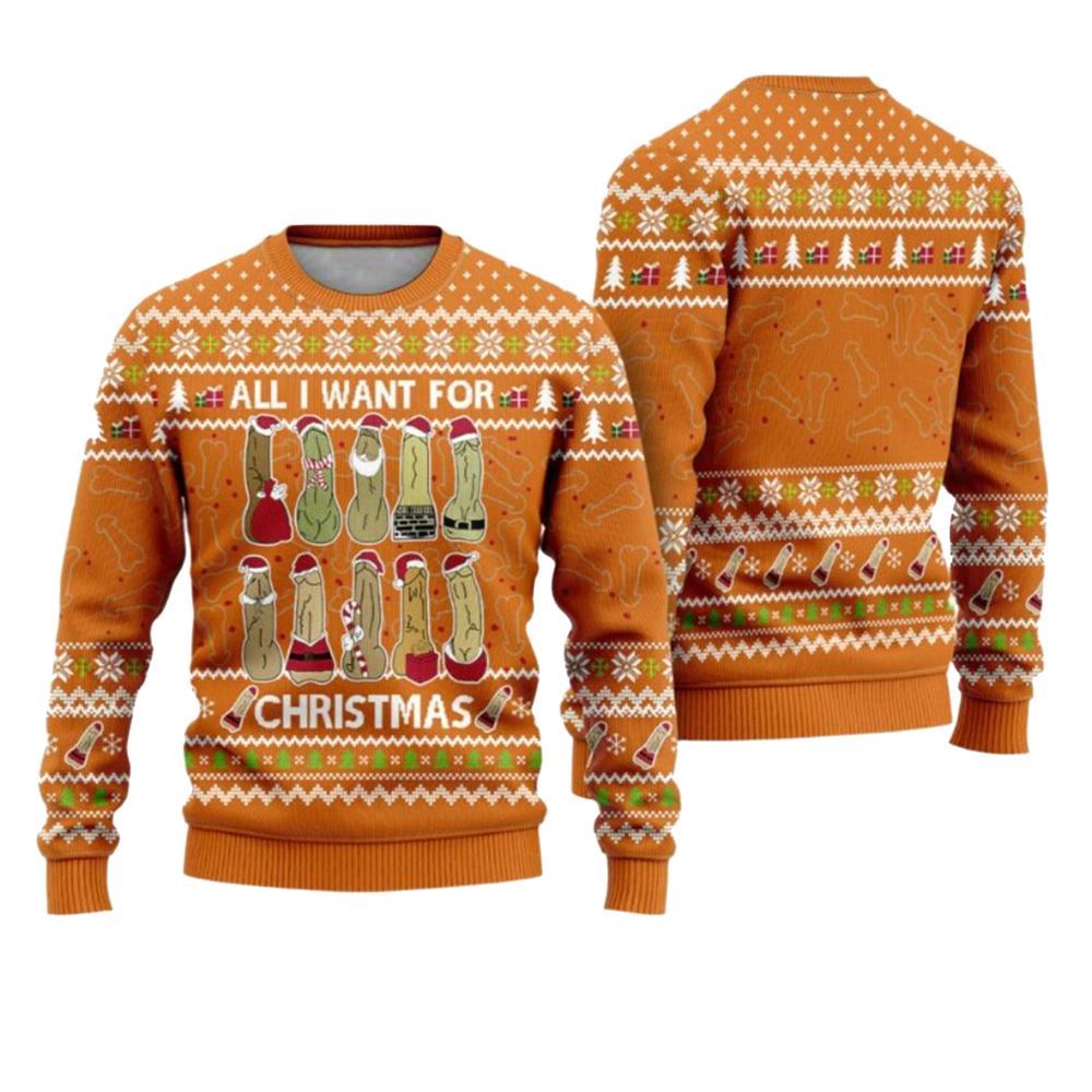 All I Want For Christmas Is You Funny Ugly Christmas Sweater - Moonbestprint