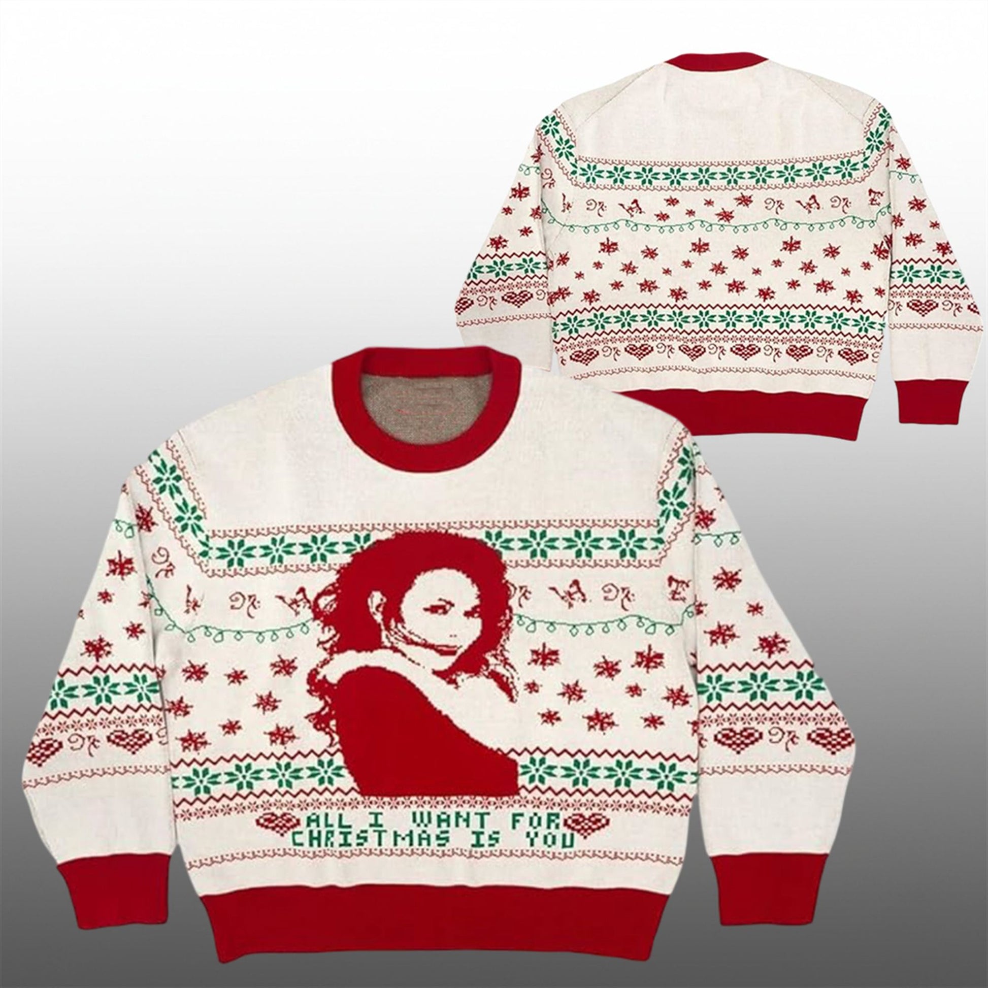 All I Want For Christmas Is You Mariah Carey Ugly Sweater - Moonbestprint