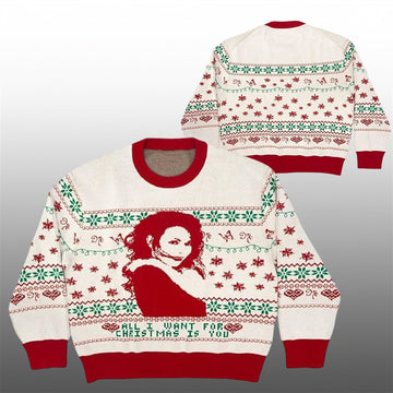 All I Want For Christmas Is You Mariah Carey Ugly Sweater - Moonbestprint