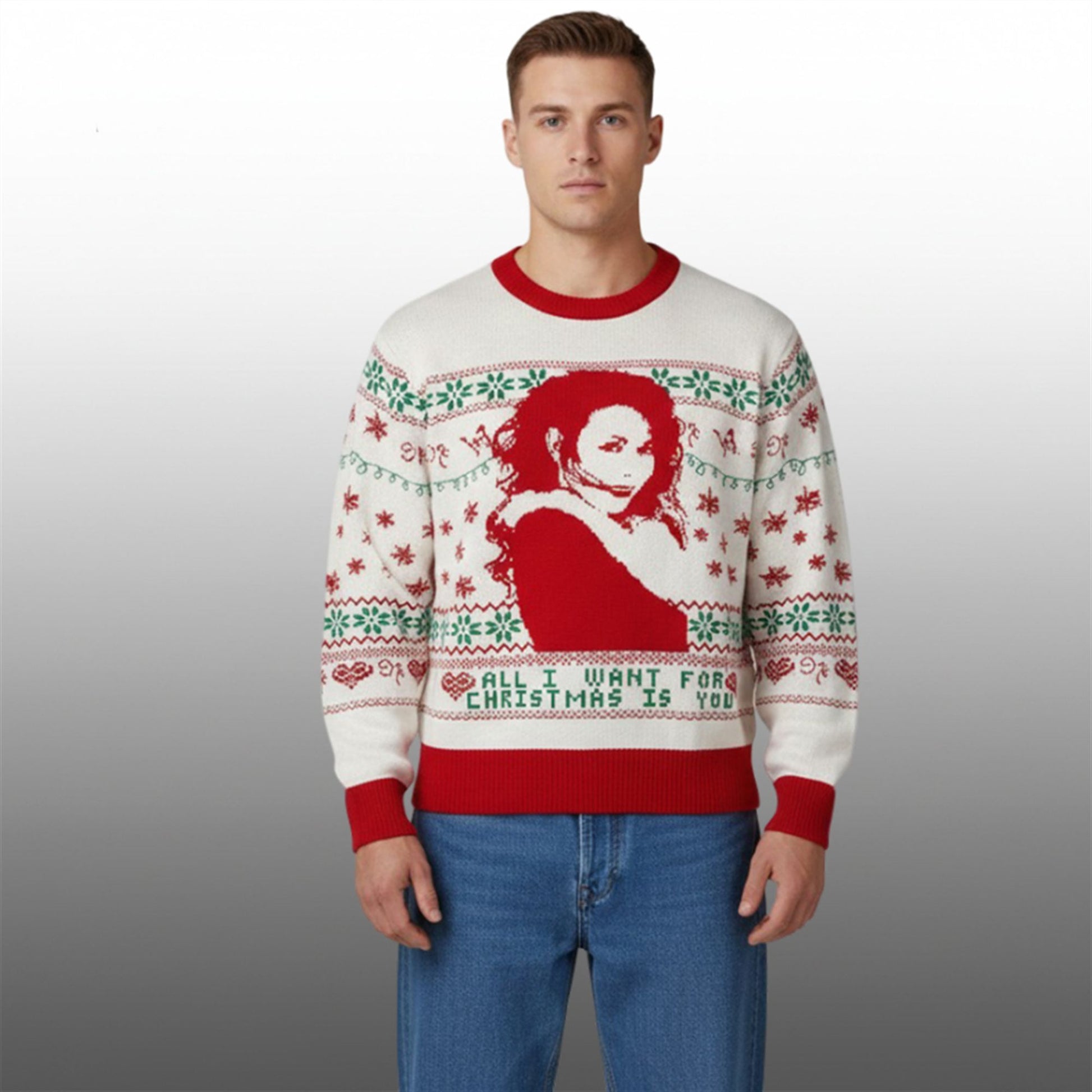 All I Want For Christmas Is You Mariah Carey Ugly Sweater - Moonbestprint