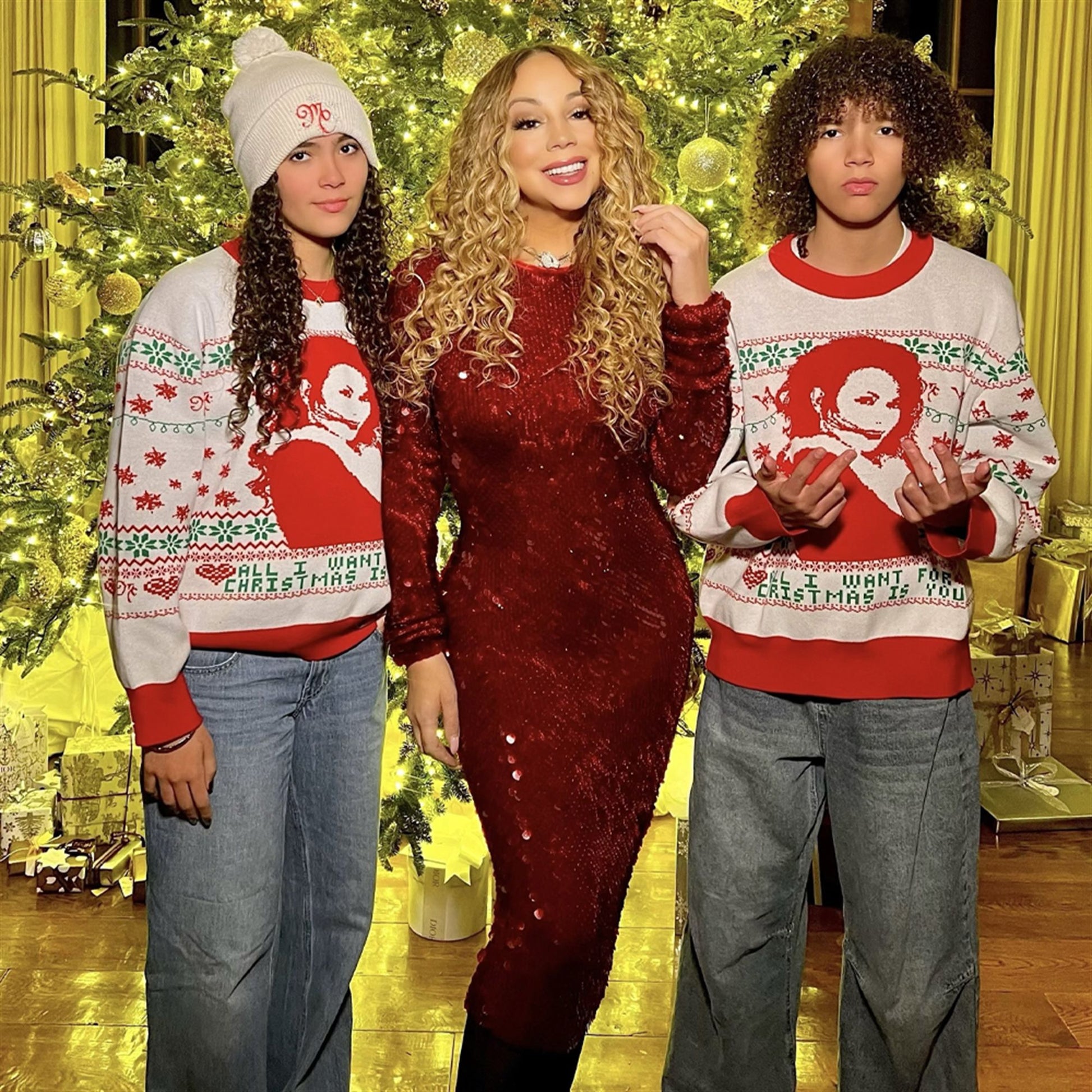 All I Want For Christmas Is You Mariah Carey Ugly Sweater - Moonbestprint