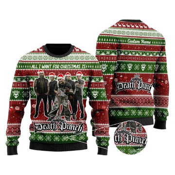 All I Want For Is Five Finger Death Punch Xmas Ugly Christmas Sweater – Moonbestprint