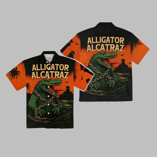 Alligator Alcatraz Everglades Florida Hawaiian Shirt - Moonbestprint