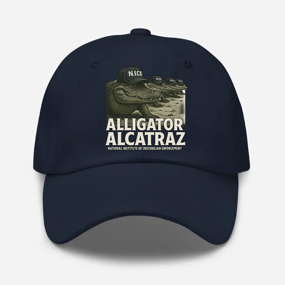 Alligator Alcatraz National Institute Of Crocodilian Enforcement Hat Moonbestprint