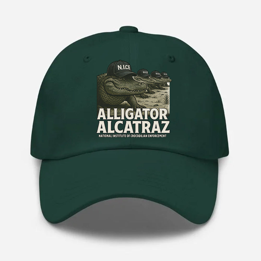 Alligator Alcatraz National Institute Of Crocodilian Enforcement Hat Moonbestprint