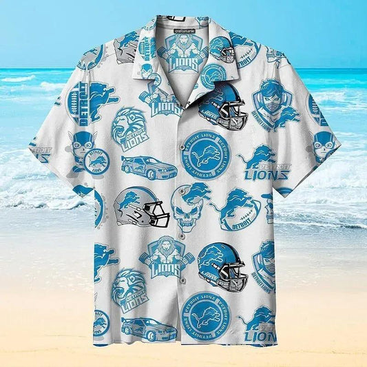 Amazing Detroit Lions Nfl Hawaiian Graphic Print Short Sleeve Hawaiian Shirt, NFL Hawaiian Shirt Moonbestprint