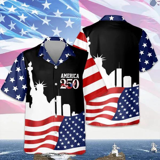 America 250 Years Hawaii Shirt, 250th Anniversary Shirt, 250th Anniversary Gift Moonbestprint
