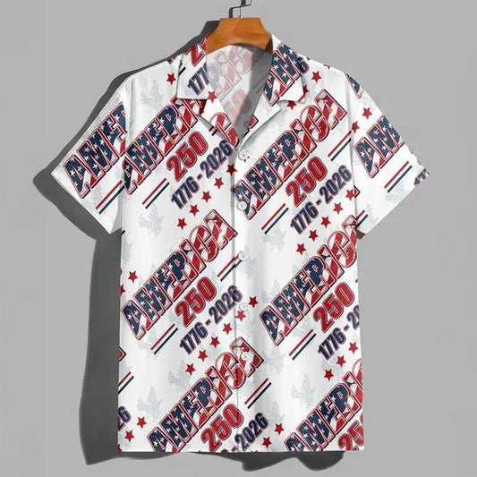 America 250 Years Hawaiian Shirt, 250th Anniversary Shirt, 250th Anniversary Gift Moonbestprint