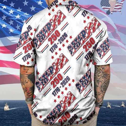America 250 Years Hawaiian Shirt, 250th Anniversary Shirt, 250th Anniversary Gift Moonbestprint