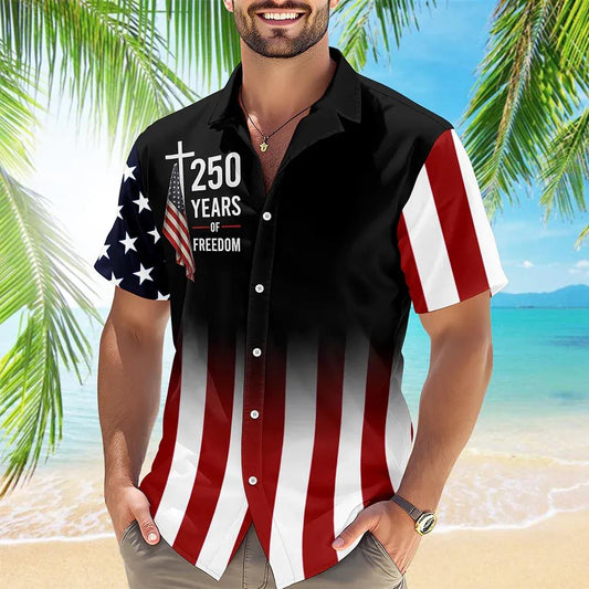 America 250 Years Of Freedom 1776 - 2026 Hawaii Shirt, 250th Anniversary Gift Moonbestprint