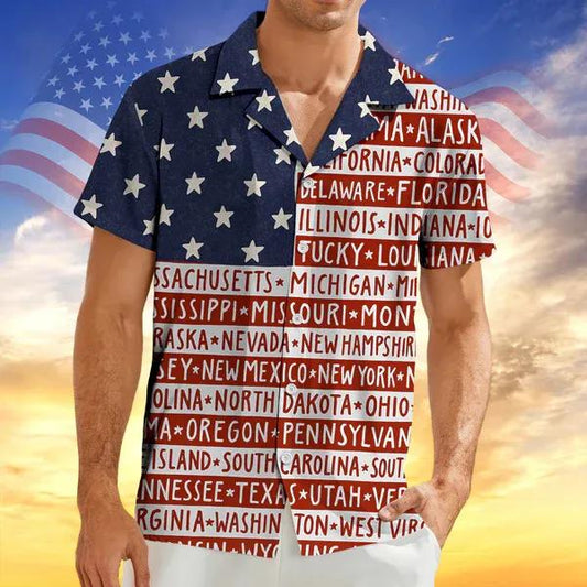 America State Hawaiian Shirt 1, 250th Anniversary Shirt, 250th Anniversary Gift Moonbestprint