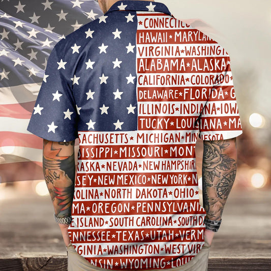 America State Hawaiian Shirt, 250th Anniversary Gift Moonbestprint