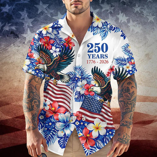 American 250Th Anniversary Hawaii Shirt, 250th Anniversary Gift Moonbestprint