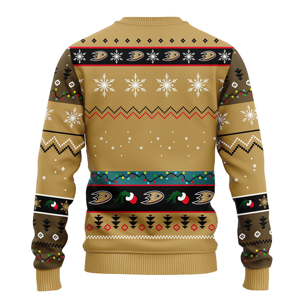 Anaheim Ducks 12 Grinch Xmas Day Ugly Christmas Sweater, Grinch Xmas Sweater Moonbestprint