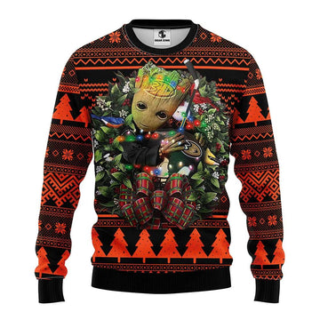 Anaheim Ducks Groot Hug Ugly Christmas Sweater, NHL Christmas Sweater Moonbestprint