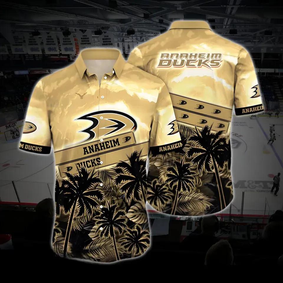 Anaheim Hockey Hawaiian Shirt, Ducks Hawaiian Shirt, Ice Hockey Hawaiian Shirt 14, NHL Hawaiian Shirt Moonbestprint